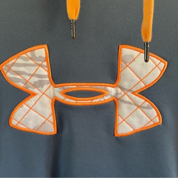 Under Armour Women’s Storm Pullover Hoodie gray orange size large GUC - Picture 4 of 10